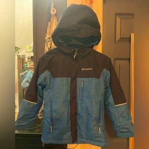 Boys Columbia Omni Heat Blue Winter Jacket (size small -8) used like new.